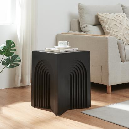 Beistelltisch Elverumn 45x35x35 cm Schwarz, matt [en.casa]