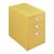 Fișet mobil de birou cu 3 sertare, oțel, galben, 48x28x41 cm