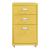 Fișet mobil de birou cu 3 sertare, oțel, galben, 48x28x41 cm