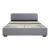 Pat tapițat Nofrenna 160x200 cm cu 4 sertare și somieră, gri