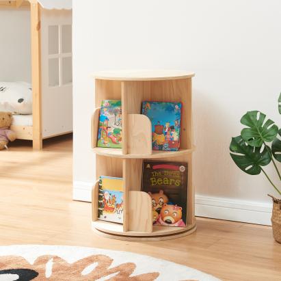 Bibliotecă rotativă pentru copii Chasek 65x44 cm, lemn de pin