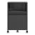 Dulap mobil de birou cu sertar și raft, oțel negru 54x40x36 cm