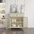 Sideboard Lindau Stahl 97x80x40 cm Cremeweiß [en.casa]