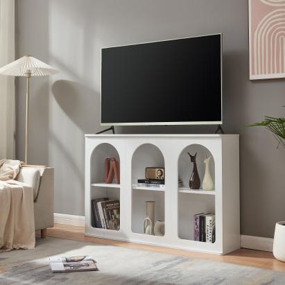 Sideboard Trorhun 120x30x80 cm Weiß [en.casa]