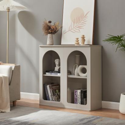 Sideboard Trorhun 80x30x80 cm Grau [en.casa]