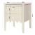 Noptieră Luspoo cu 2 sertare, crem alb, 50x40x40 cm, [en.casa]