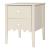 Noptieră Luspoo cu 2 sertare, crem alb, 50x40x40 cm, [en.casa]
