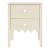 Noptieră Luspoo cu 2 sertare, crem alb, 50x40x40 cm, [en.casa]