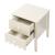 Noptieră Luspoo cu 2 sertare, crem alb, 50x40x40 cm, [en.casa]