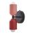Wandleuchte Trorlos Metall 22x12x12 cm Rosa/Rot [lux.pro]