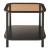 Beistelltisch Latama mit Glasplatte 51x51x45 cm Schwarz/Bronzeglas [en.casa]