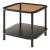 Beistelltisch Latama mit Glasplatte 51x51x45 cm Schwarz/Bronzeglas [en.casa]