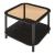 Beistelltisch Latama mit Glasplatte 51x51x45 cm Schwarz/Bronzeglas [en.casa]