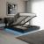Pat tapițat LED Tröstiar 180x200 cm negru, cu ladă și somieră