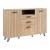 Sideboard Noppen 100x150x38 cm Eicheoptik [en.casa]
