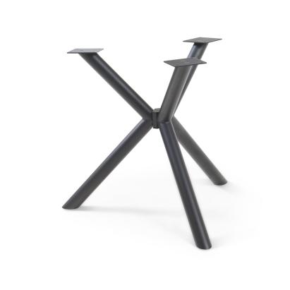 Tischgestell Viserinna Stahl 94,5x94,5x73 cm Schwarz [en.casa]