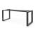 Cadru de masă Vestmalu din oțel negru 140x70x72 cm [en.casa]