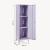 Dulap metalic vestiar lila cu 1 ușă și 2 rafturi, 137x38x38 cm