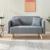 2-Sitzer Sofa Midt 132x70x81 cm Bouclé Grau [en.casa]
