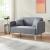 2-Sitzer Sofa Midt 132x70x81 cm Bouclé Grau [en.casa]