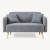 2-Sitzer Sofa Midt 132x70x81 cm Bouclé Grau [en.casa]