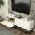 Comodă TV albă 135 cm cu front 3D și cadru metalic Verpsboga