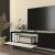 Comodă TV neagră Verpsboga 180 cm cu front 3D și 2 uși