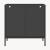 Vitrinen-Sideboard Borshavisa Stahl 2-türig 80x80x35 cm Schwarz [en.casa]