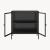 Vitrinen-Sideboard Borshavisa Stahl 2-türig 80x80x35 cm Schwarz [en.casa]