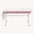 Birou reglabil pe inaltime pentru copii Kuosa 120x60 cm roz/alb