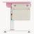 Birou reglabil pe inaltime pentru copii Kuosa 120x60 cm roz/alb
