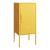 Noptieră metalică galbenă cu ușă încuiabilă, 82x35x35 cm