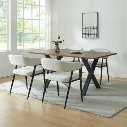 Esszimmerstuhl Kohlmand 4er Set Hellgrau [en.casa]