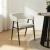 Set 2 scaune dining tapițate bej cu brațe Kohlmand [en.casa]