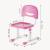 Höhenverstellbarer Kinderstuhl Sauda 75x36x46 cm Pink/Weiß [en.casa]
