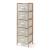Kommode Maldon mit 5 Stoffschubladen 122x37x35 cm Natur/Beige [en.casa]