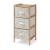 Kommode Maldon mit 3 Stoffschubladen 79x37x35 cm Natur/Beige [en.casa]