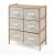 Kommode Maldon mit 6 Stoffschubladen 79x66x35 cm Natur/Beige [en.casa]
