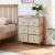 Kommode Maldon mit 6 Stoffschubladen 79x66x35 cm Natur/Beige [en.casa]