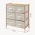 Kommode Maldon mit 6 Stoffschubladen 79x66x35 cm Natur/Beige [en.casa]