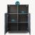 Highboard Bopibobro mit 2 Türen 86x64x36 cm Dunkelgrau [en.casa]