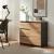 Sideboard Kyr 80x40x75 cm Schwarz/Eicheoptik rustikal [en.casa]