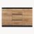 Sideboard Kyr 120x40x75 cm Schwarz/Eicheoptik rustikal [en.casa]