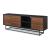 Lowboard Boxholm 160x30x57 cm Schwarz/Walnussoptik [en.casa]