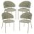 Esszimmerstuhl Lipis 4er Set Textil Grün [en.casa]