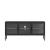 Vitrinen-Sideboard Borshavisa Stahl 3-türig 55x118x35 cm Schwarz [en.casa]