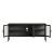 Vitrinen-Sideboard Borshavisa Stahl 3-türig 55x118x35 cm Schwarz [en.casa]