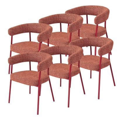 Esszimmerstuhl Huk 6er Set Rot [en.casa]