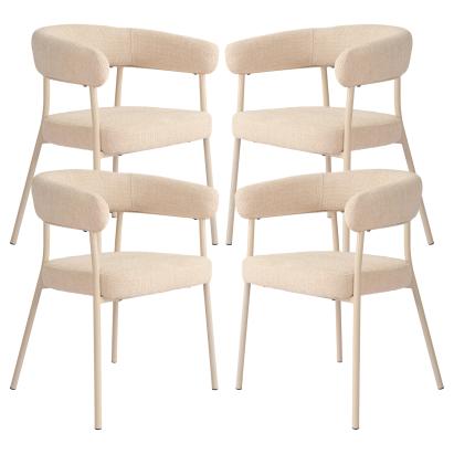Esszimmerstuhl Huk 4er Set Beige [en.casa]