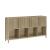 Sideboard Lukkodso 77x145x30 cm Eicheoptik, mittelhell [en.casa]